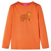 Vetonek - Camiseta Infantil De Manga Larga Naranja Tostado 140