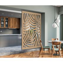 Ad Lyon - Cloison De Separation Bois Type Claustra Décorative Bamboo Mdf L.90 X H.250 X P.1.9 Cm