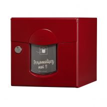 Renz - Boite Aux Lettres Soléa 2 Portes Rouge Ral 3004 Brillant