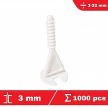 Croisillons Autonivelants À Visser 3mm - Lot De 1000 Pcs - Système De Nivellement De Carrelage - Flat-pro