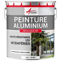 Peinture Pour Aluminium Extérieur Arcalaque 401 : Pour Tole/volet/fenêtre Blanc - Ral 9003 - 2.5 L - Arcane Industries