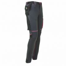 Upower - U-power - Pantalon De Travail Pour Femmes Slim Gris Violet World Lady - Gris / Violet - M