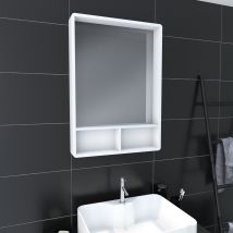 Galedo - Miroir Salle De Bain 50x70cm Avec Étagères - Nordik Hylla