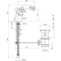 Paini - Mélangeur Bidet Bec Fixe Tiffany Chrome
