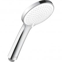 Duravit Universal Douchette, Pomme De Douche Avec 3 Types De Jets (rain, Intense Rain, Soft Rain), Tête De Douche Ronde (ø 110 Mm), Chromé/blanc