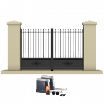 Gefradis - Portail Battant Électrique Aluminium H.180 X L.350 Anthracite Beau