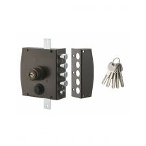 Thirard - Serrure En Applique À Double Entrée Pour Porte D'entrée, 154x140mm, 3 Pts, Droite, 5 Clés