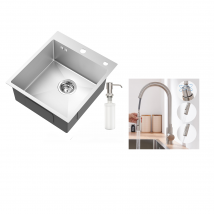 Auralum - AuraLum Évier Cuisine 1Bac Argent