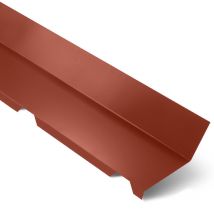Bacacier - Faîtière Crantée Contre Mur 2100 Mm Elda | Rouge Tuile | Ral 8012