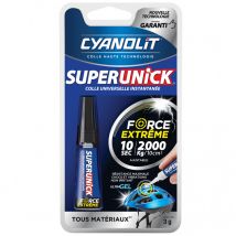 Colle Extra-forte Super Unick – Express Gel 3g Cyanolit