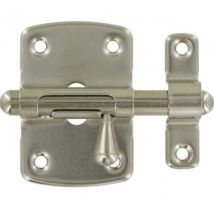Vachette - Targette pêne rond nickelé 27 mm - VACHETTE - 13211000