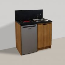 Valino - Pack Complet Kitchenette Merisier 100cm + Electro