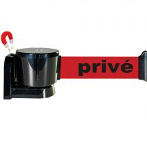 Novap - Enrouleur Mural Magnétique Grande Longueur Avec Sangle Rouge Privé 12m X 50mm - 2811217