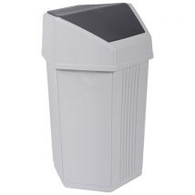 Eda - Poubelle Fourre-tout - 50 L - Blanc Cérusé Et Gris Anthracite