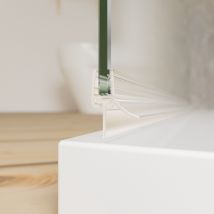 Schulte Joint D'étanchéité De Douche Translucide, Bas De Porte, Universel, 100 Cm Recoupable, Pour Porte Pivotante 6 Mm