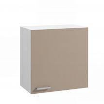 Moderna - Meuble Haut Onelia, Mélaminé Argile 16mm, L60 Cm, 1 Porte + 1 Étagère
