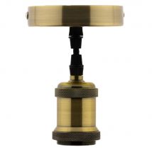Zenitech - Kit De Suspension Luminaire Métal Avec Cordon Textile Cuivre