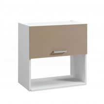 Moderna - Meuble Haut Onelia, Mélaminé Argile 16mm, L60 Cm, 1 Abattant + 1 Niche