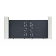 Casanoov - Portail Coulissant 3m Adula H.140cm Aluminium Gris