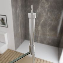 Schulte Barre De Fixation Au Plafond 80 Cm Recoupable, Pour Porte 5, 6 Et 8 Mm, Aspect Chromé