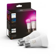 Ampoule Led Connectée Philips Hue W&c E27 60w X2