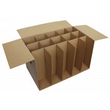 Pack And Move - Lot 17 Croisillons De Calage Déménagement Avec Carton - Pour 255 Verres Et Bouteilles - 60 X 30 X 30 Cm - Carton Renforcé