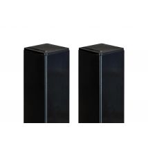 Casanoov - Lot De 2 Poteaux Dario 8x8 En Fer H.230cm - Noir Brillant