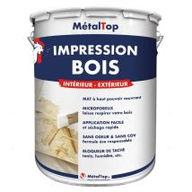 Impression Bois - Metaltop - - Pot 5l