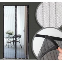Avosdim - Rideau Moustiquaire Aimanté Pour Porte - L 130 X H 215 Cm - Noir