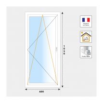 Volet Moustiquaire - Fenêtre Pvc Oscillo-battant 1 Vantail H1050 Mm Blanc