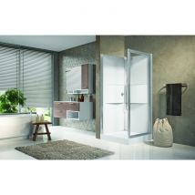 Novellini - Cabine De Douche Média 2.0 - Carrée Accès De Face - Porte Pivotante