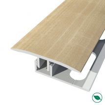 Forestea - Barre De Seuil + Base Joint Dilatation Aluminium Coloris (42) Chêne Poli Long 90 Cm Larg 3,5cm Ht 1,4cm