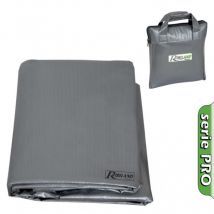 Ribimex - Housse "ecoplatinium" Grise + Câble Élastique Et Pochette, 90gr/m² 90x70xh70cm Pour Bbq