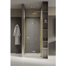 Otitec - Porte De Douche Pliante Droite 100 Cm Doré Cuba Gold