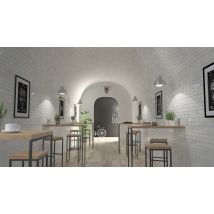 Faïence Effet Zellige Fez Brillant 6,2x12,5 White - Les Carreaux De Jean