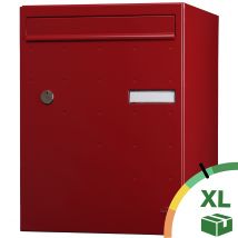 Renz - Boite À Colis Atout 1 Porte Rouge Ral 3004 Brillant