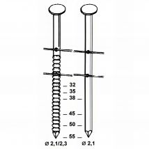 Coil De 23 400 Pointes Annelées 16° Bo 21/23 D. 2,1/2,3 X 32 Mm - Bo-21322 Alsafix