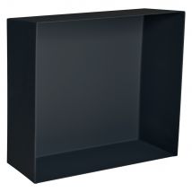 U-tile - Niche Design Semi-encastrée En Acier Inox De Couleur Noire 30 X 30 Cm