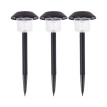 Xanlite - Lot De 3 Balises Solaires Led Ip44 Noir, Rvb - Pack3so1017b