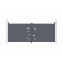 Casanoov - Portail Battant 4m Veleta H.160cm Aluminium Gris