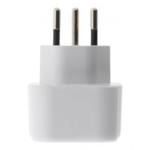 Adaptateur Prise Voyage Suisse/liechtenstein Vers Ue - 3 Broches Suisse Vers 2 Broches Ue - Blanc - Zenitech