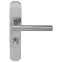 Paire De Poignées De Porte Klose Besser Inox 304 Sur Plaque "noémie Vif" - Condamnation Sans Voyant