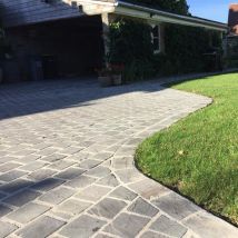 Pavé pierre naturelle Grès Kandla Gris 14x14cm Ep. 3 à 5cm (vendu au m²) - Ligerio