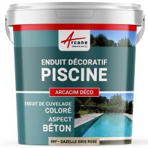 Enduit De Cuvelage Piscine Finition Beton Cire - Arcacim Deco - 8 M² - Gazelle Gris Rose - Arcane Industries