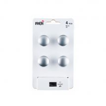 Rei - Lot De 4 Boutons De Meuble Rond Zamak Chromé H.25 X L.25 X P.25 Mm