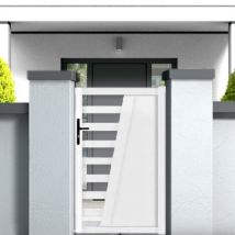 Gefradis - Portillon Pvc Blanc Cambrai L100 X H160 Cm - Poignée À Gauche