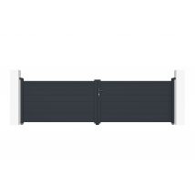 Casanoov - Portail Battant 4m Eiger H.115cm Aluminium Gris