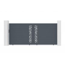 Casanoov - Portail coulissant 4m SUNNY H.180cm aluminium gris