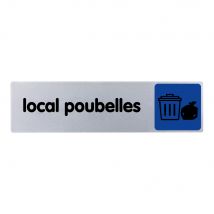 Novap - Plaquette De Porte Local Poubelles - Couleur 170x45mm - 4033259