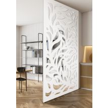 Ad Lyon - Claustra Décoratif Mural Ninon En Pvc Blanc - Largeur 100 Cm X Hauteur 250 Cm X Profondeur 2.4 Cm